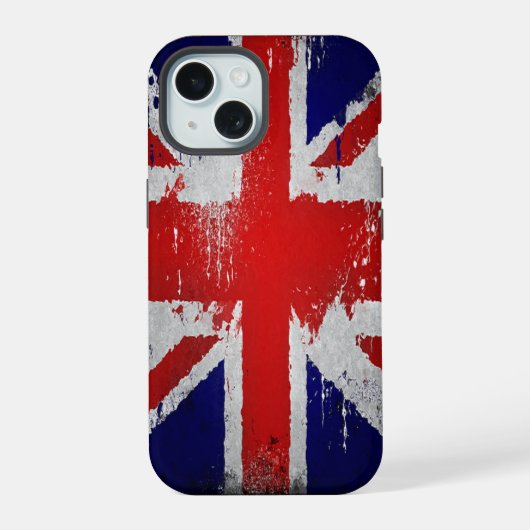 Étui iPhone design drapeau britannique, Vintage (Verso)