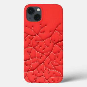Étui iPhone design organique rouge Texture audacie