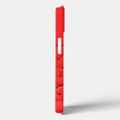 Étui iPhone design organique rouge Texture audacie (Verso / Droite)