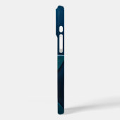 Étui iPhone Design Roses Bleu Minuit (Verso / Gauche)
