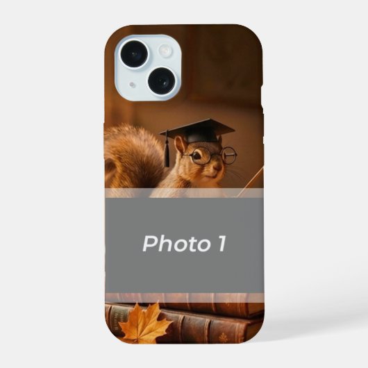 Étui iPhone Écureuil d'Automne Rentrée des Classes (Verso)