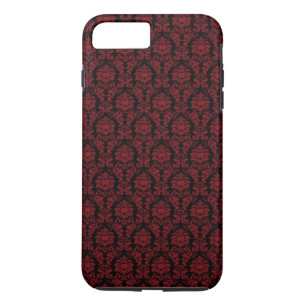 Étui iPhone en damas rouge