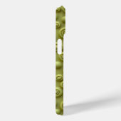 Étui iPhone en spirale vert olive Style mat (Verso / Droite)