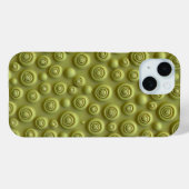 Étui iPhone en spirale vert olive Style mat (Verso (horizontal))