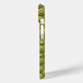 Étui iPhone en spirale vert olive Style mat (Verso / Gauche)