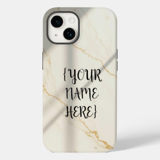 Étui iPhone en style robuste avec marbre et monogr
