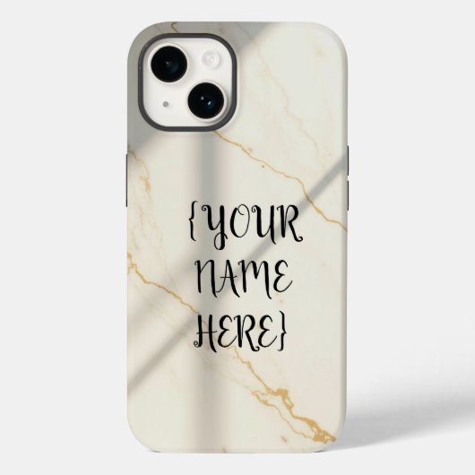 Étui iPhone en style robuste avec marbre et monogr (Verso)