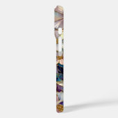 Étui iPhone en verre coloré Fleur violette (Verso / Gauche)