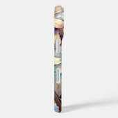 Étui iPhone en verre coloré Fleur violette (Verso / Droite)