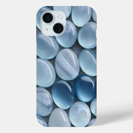 Étui iPhone esthétique Blue Stones (Verso)