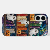 Étui iPhone esthétique épouvantable Livres fantôme (Verso (horizontal))