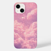 Étui iPhone esthétique nuage rose, design ciel de (Verso)