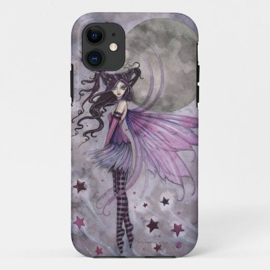 Étui iPhone Fantaisie Gothique Fée Passion Pourpre (Dos)