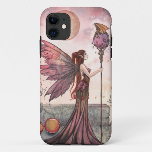 Étui iPhone Fantastique Fée et Dragon (Dos)