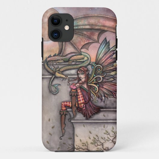 Étui iPhone Fantasy Art Dragon Fée (Dos)