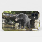 Étui iPhone faune "Observation de saumons" Ours no (Dos (Horizontal))
