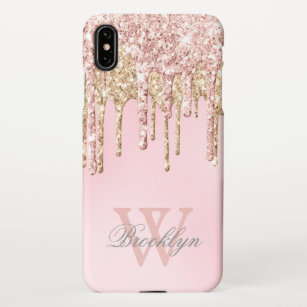 Coque iPhone Fille Blush Rose Gold Parties scintillant Drivers 
