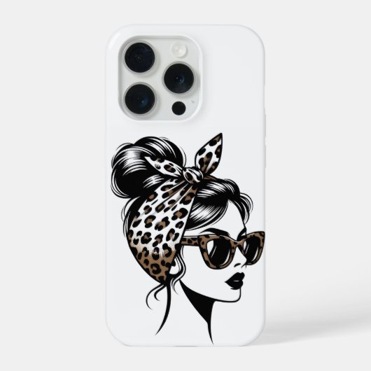 Étui iPhone Fille Imprimé Léopard Mode (Verso)