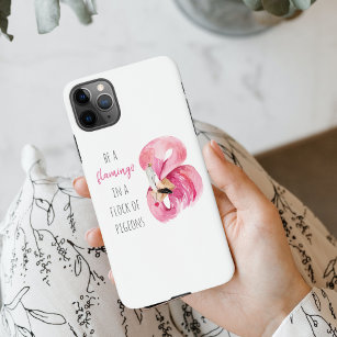 Coque iPhone Flamant rose Aquarelle Exotique Rose Moderne Avec 