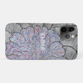 Étui iPhone Fleur Abstrait Dessinée à la Main (Dos (Horizontal))