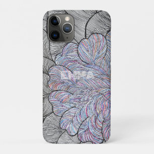 Étui iPhone Fleur Abstrait Dessinée à la Main
