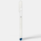 Étui iPhone Fleurs Aquarelle Bleu Foncé (Verso / Gauche)