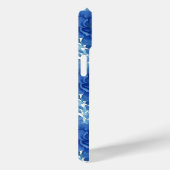Étui iPhone Fleurs Bleues Élégant (Verso / Droite)