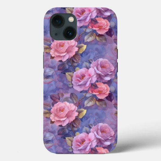 Étui iPhone Fleurs Roses Roses Roses (Verso)
