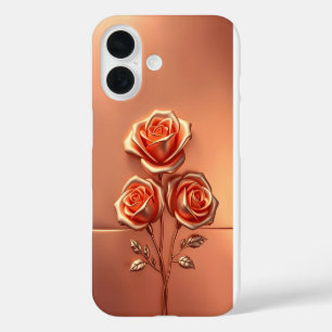 Étui iPhone Fleurs Trio Rose Gold