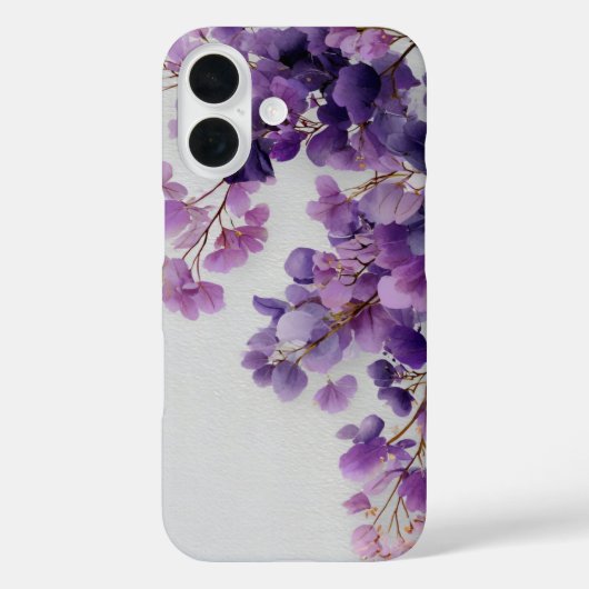 Étui iPhone Fleurs Violettes (Verso)
