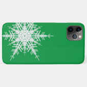 Étui iPhone flocon de neige vert (Dos (Horizontal))