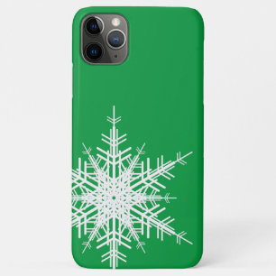 Étui iPhone flocon de neige vert