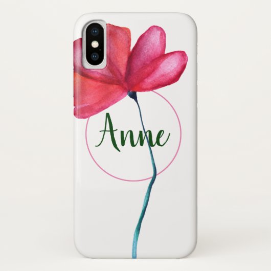 Étui iPhone Floral Nom Pour Elle (Dos)