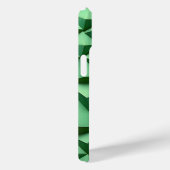 Étui iPhone géométrique vert foncé, audacieux et m (Verso / Droite)