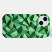 Étui iPhone géométrique vert foncé, audacieux et m (Verso (horizontal))