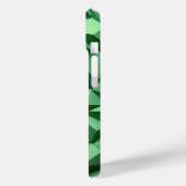 Étui iPhone géométrique vert foncé, audacieux et m (Verso / Gauche)