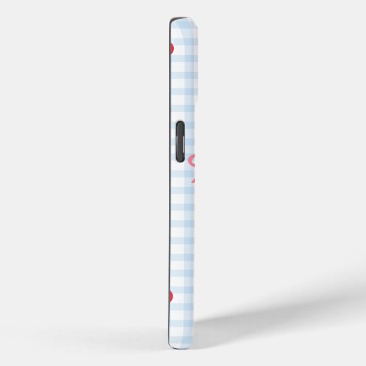 Étui iPhone Gingham Coquette Bow Cherry (Verso / Droite)