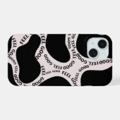 Étui iPhone 'Good Feel' Typographie Abstraite (Verso Horizontal)