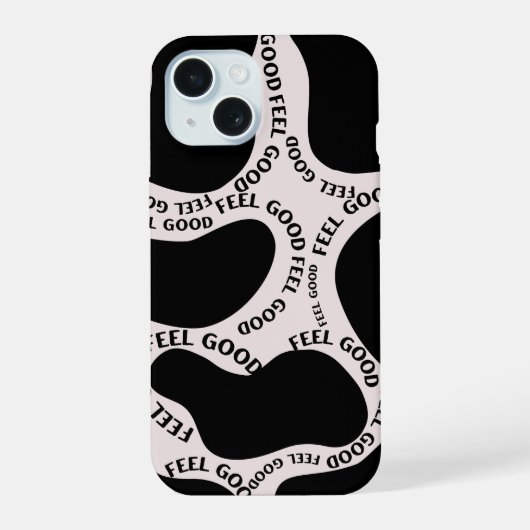 Étui iPhone 'Good Feel' Typographie Abstraite (Verso)
