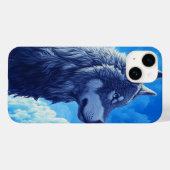 Étui iPhone 🐺 Hurlement Lunaire (Verso (horizontal))