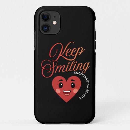Étui iPhone Inspirant Garder Le Sourire (Dos)
