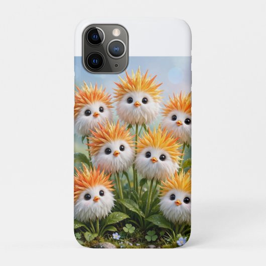 Étui iPhone/iPad 11 Fleur de Poulet Fantaisie Mign (Dos)