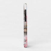 Étui iPhone / iPad aquarelle rose Paris (Dos/Gauche)
