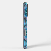 Étui iPhone / iPad Art Moderne en Bleu (Verso / Droite)
