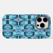 Étui iPhone / iPad Art Moderne en Bleu (Verso (horizontal))