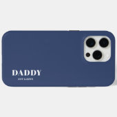 Étui iPhone / iPad bleu personnalisé Daddy Est (Verso (horizontal))