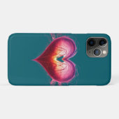 Étui iPhone / iPad Cœur Anatomique Néon (Dos (Horizontal))