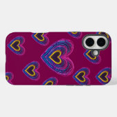 Étui iPhone / iPad Cœur Anatomique Néon (Verso (horizontal))