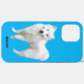 Étui iPhone iPad dessin animé Samoyed mignon (Verso (horizontal))
