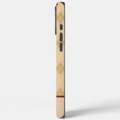 Étui iPhone / iPad en argyle beige personnalisable (Verso / Gauche)